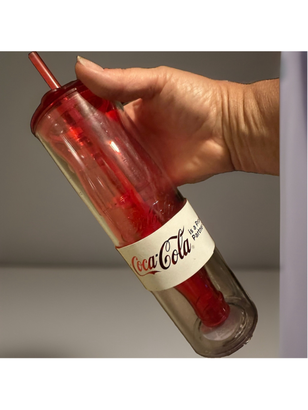 RARE NWT 2016 Product RED Gear Coca Cola FIGHT AIDS Bottle'n cup lid straw Coke